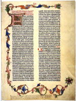 Seitenansicht einer Seite der Gutenbergbibel